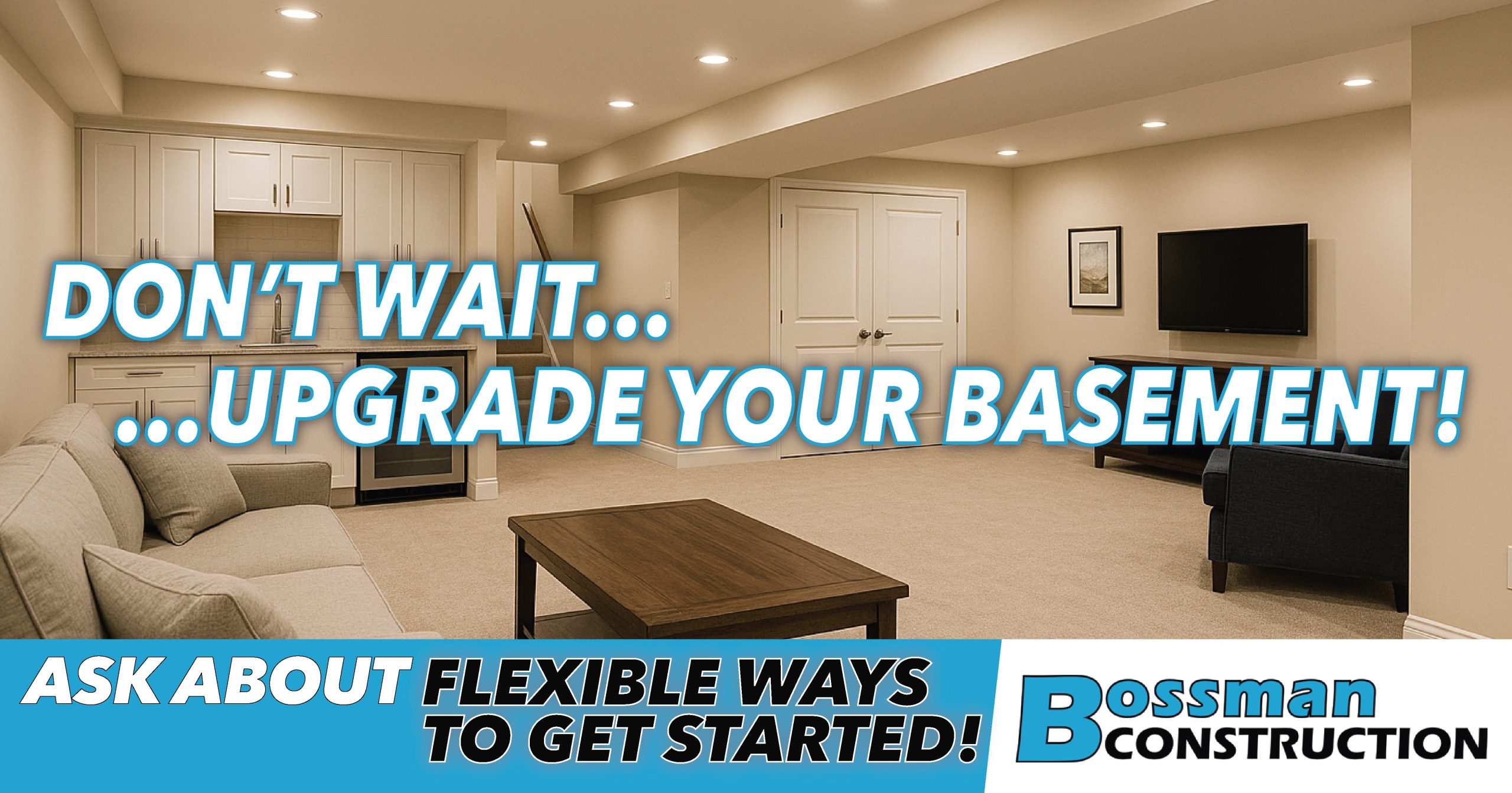 Basement remodeling Mid-Michigan – Bossman Construction